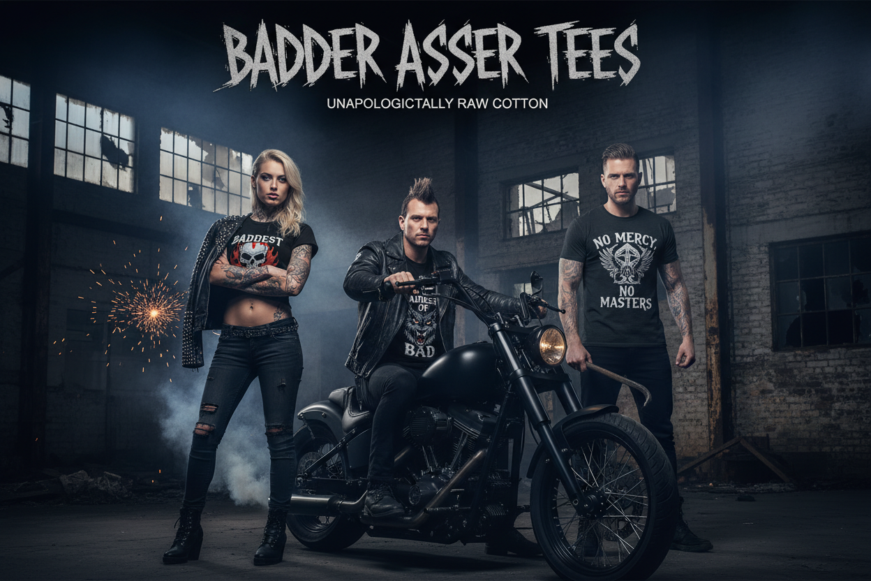 Badass homepage header for Badder Asser Tees